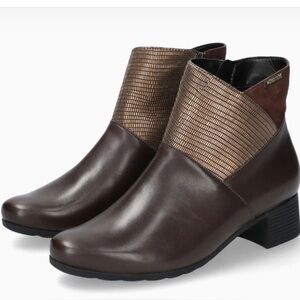 Mephisto Garita Dark Brown Side Zip Ankle Boots Booties Women’s Sz 8